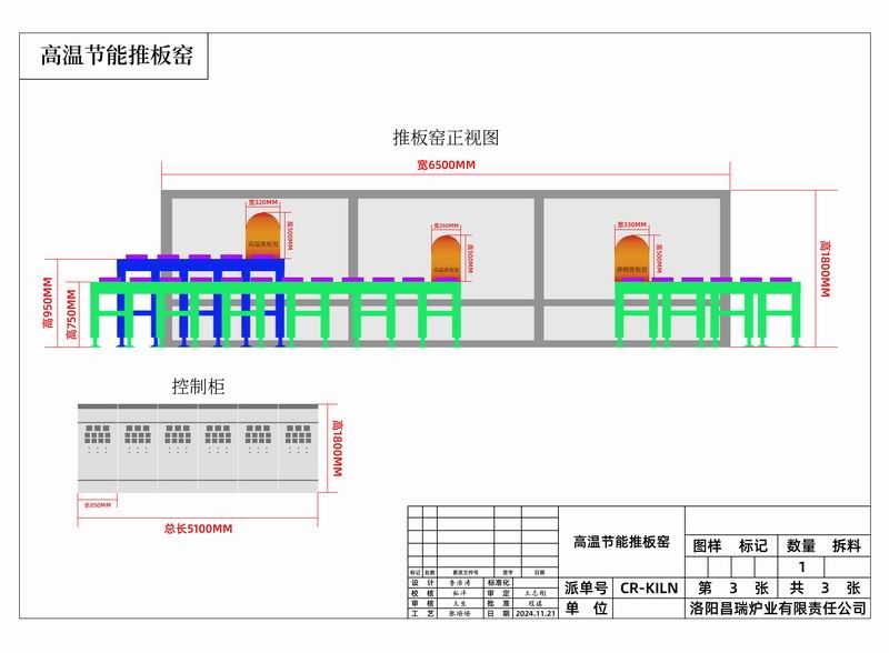 昌瑞爐業成功完成客戶（hù）推板窯圖（tú）紙繪製