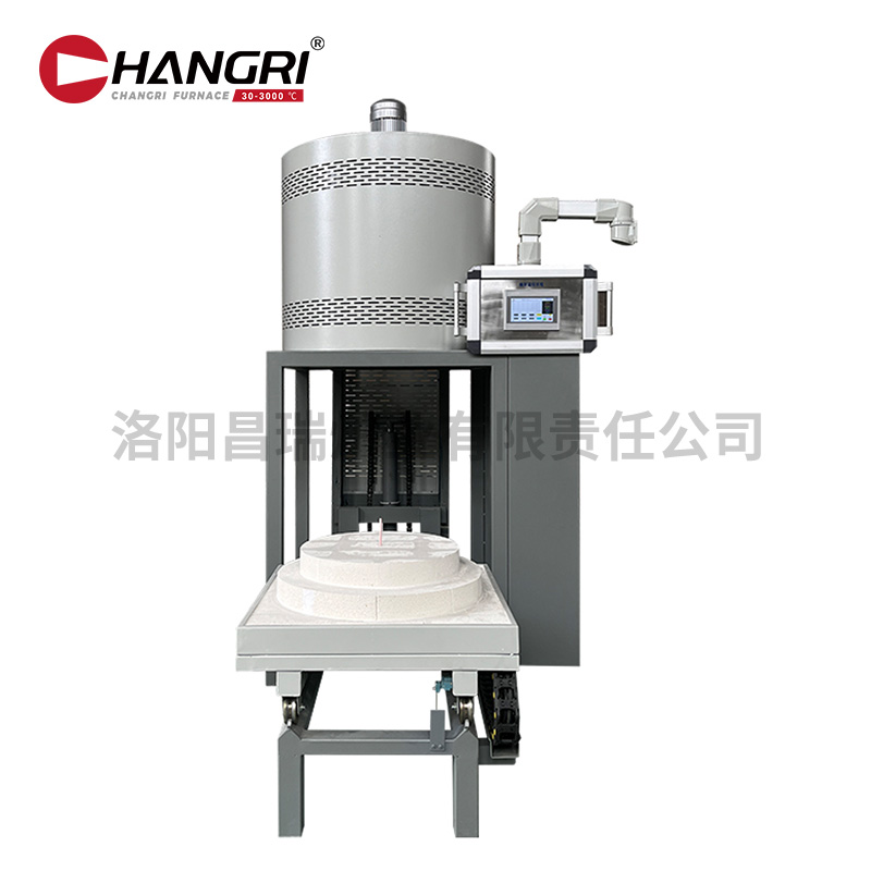 井式升降爐一體式1000℃直（zhí）徑300高500灰白液壓（yā）升降