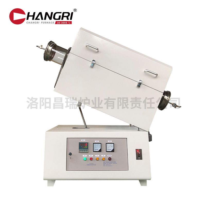 1400℃管徑100加熱區600回轉管式爐純白