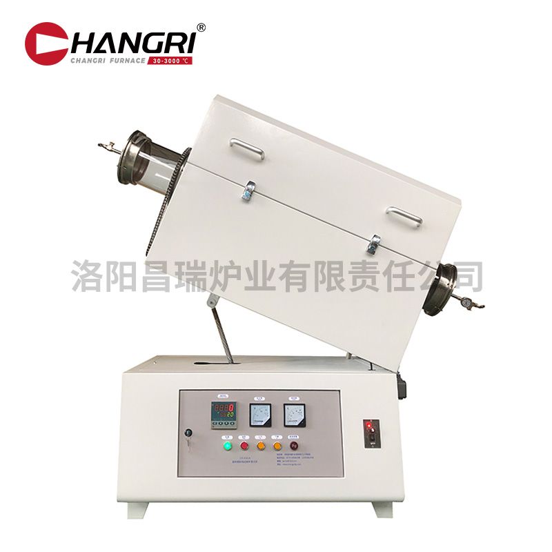1400℃管徑100加熱區600回轉管式爐純白